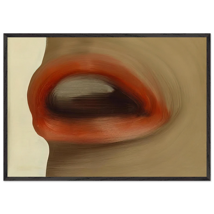 MUND MOUTH BRIGITTE BARDOT S LIPS 1963 - Gerhard Richter 70x100 cm / 28x40 inches Framed Art Print – Black Wooden Frame