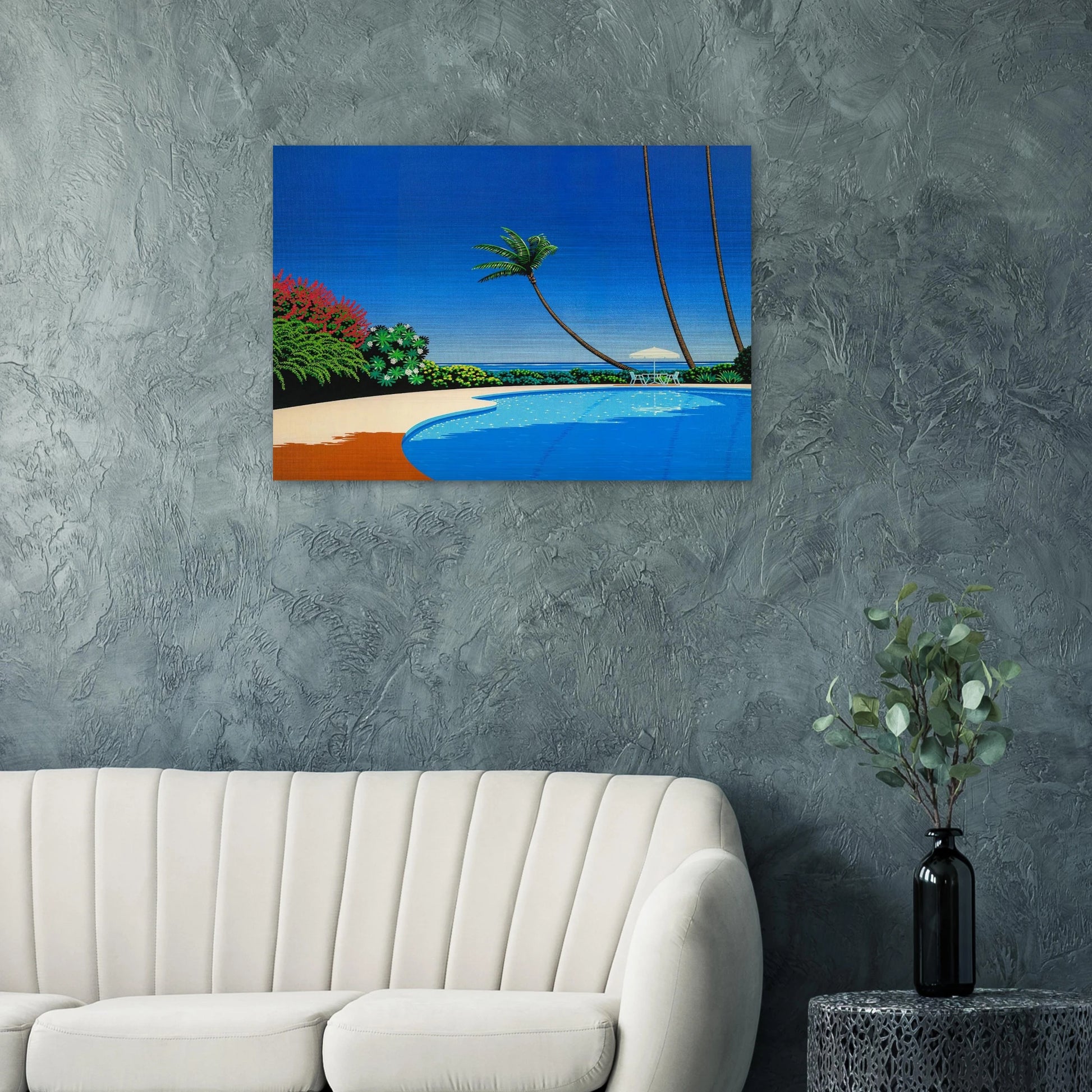 Shade of Palm Grove II - Hiroshi Nagai Brushed Aluminum Print - 70x100 cm / 28x40 inches | Hiroshi Nagai Aluminum Print | Hiroshi Nagai Prints