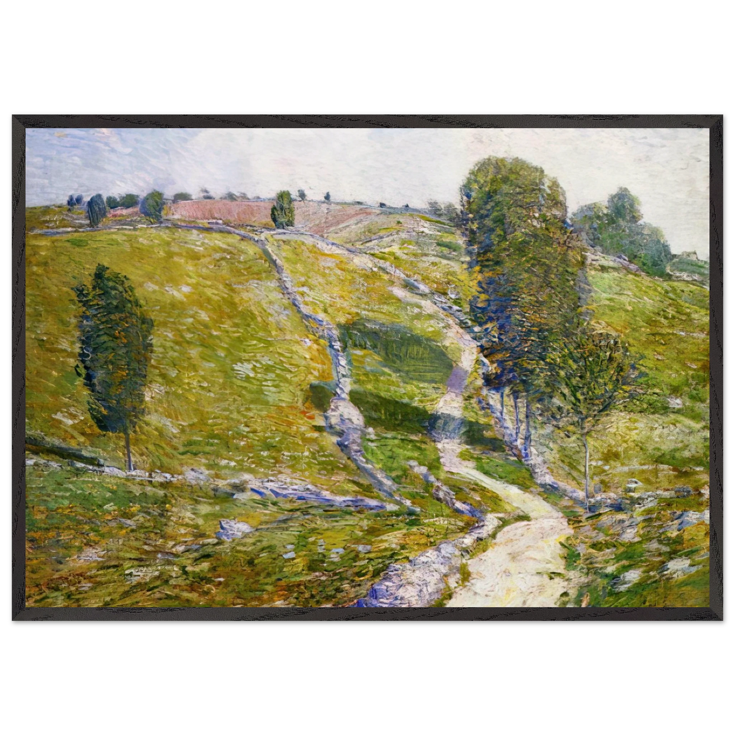 Road to the Land of Nod - Childe Hassam Framed Art Print – Black Wooden Frame - Default Title - -Framed Art Print