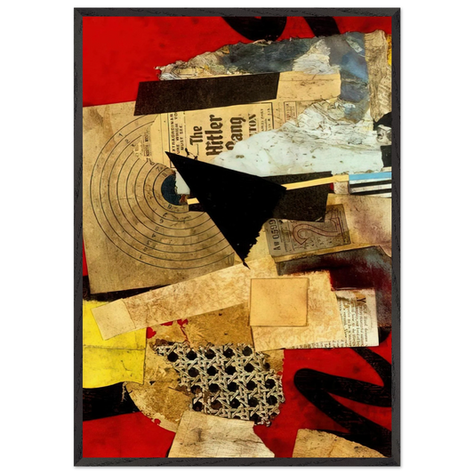 HITLER GANG 1944 - Kurt Schwitters Framed Art Print – Black Wooden Frame - Default Title - -Framed Art Print