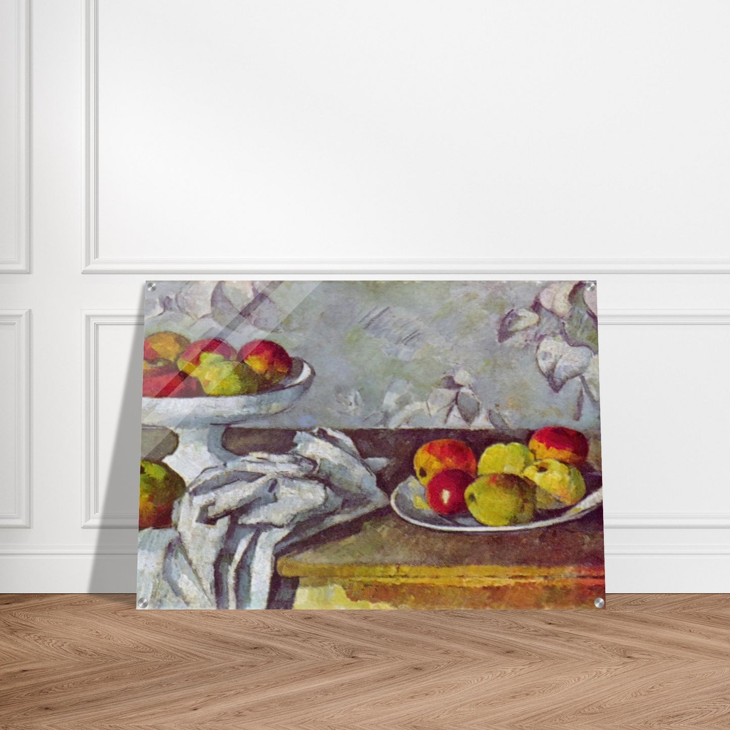 Still life with apples and fruit bowl - Paul Cézanne Acrylic Print - 70x100 cm / 28x40″ inches