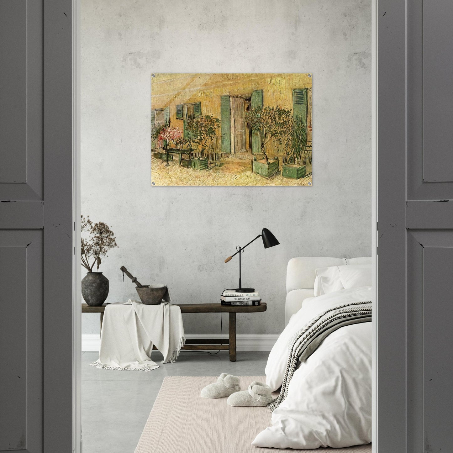 Exterior of a Restaurant at Asnieres - Vincent van Gogh Acrylic Print - 70x100 cm / 28x40″ inches