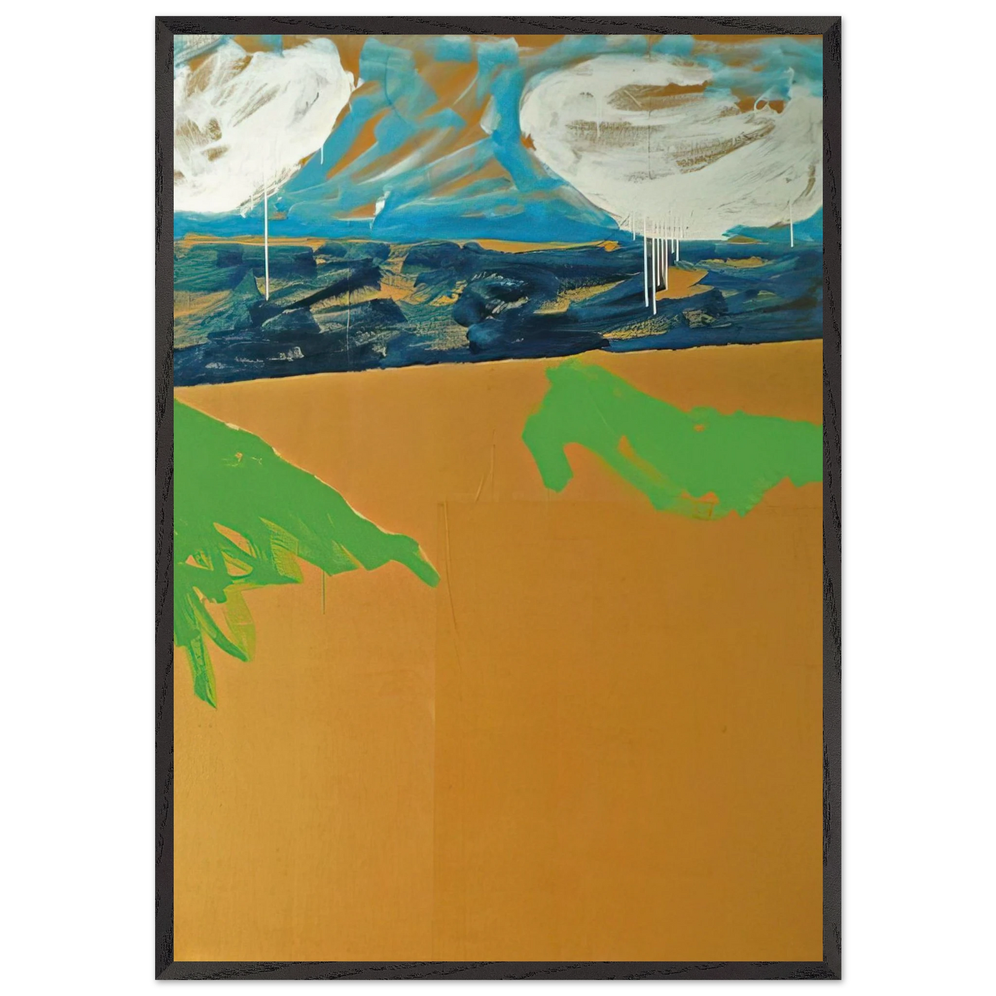 Paesaggio anemico - 1973 - Mario Schifano Framed Art Print – Black Wooden Frame - Default Title - -Framed Art Print