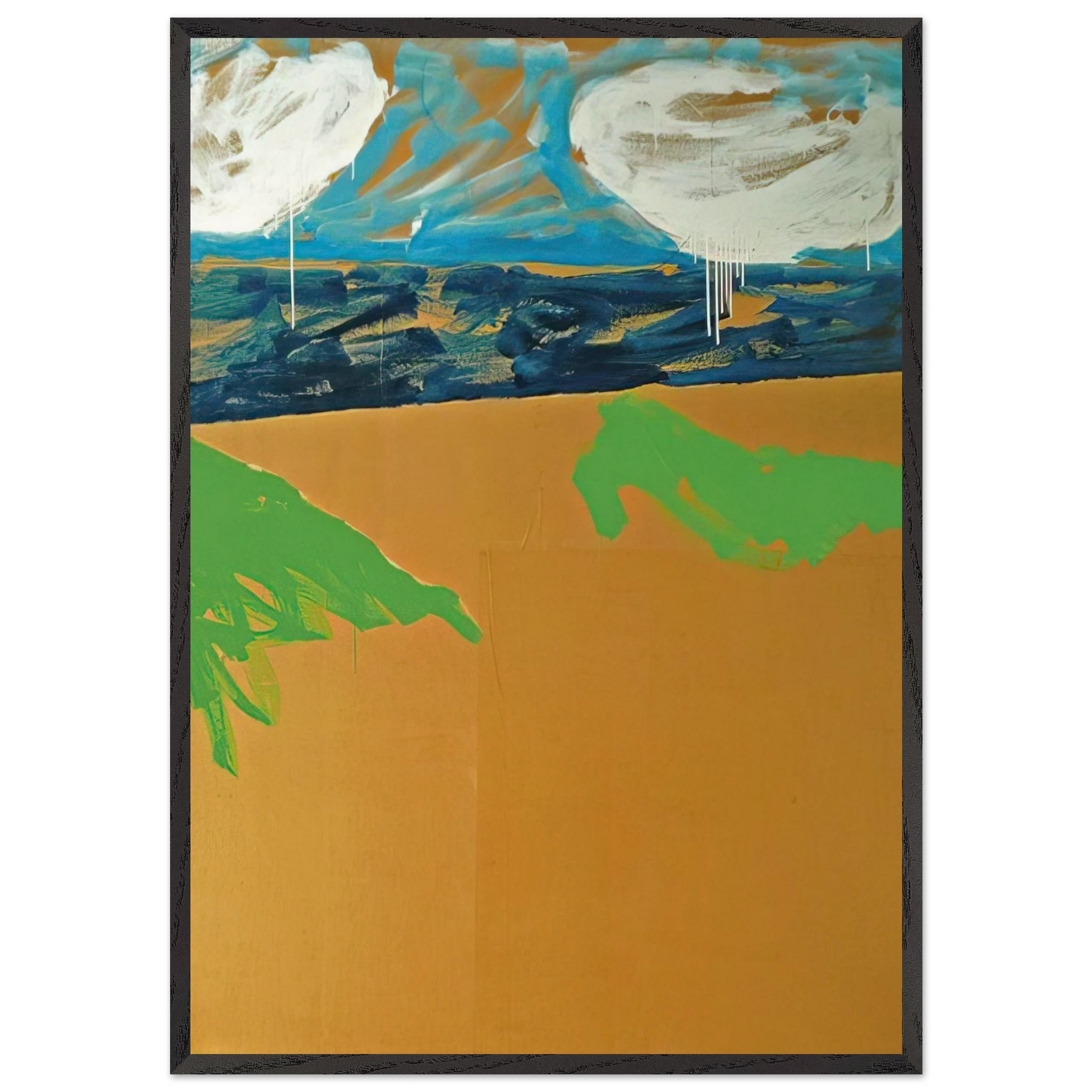 Paesaggio anemico - 1973 - Mario Schifano Framed Art Print – Black Wooden Frame - Default Title - -Framed Art Print