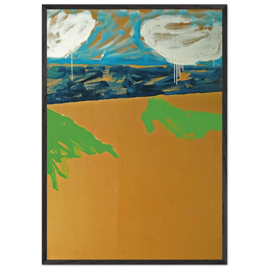 Paesaggio anemico - 1973 - Mario Schifano Framed Art Print – Black Wooden Frame - Default Title - -Framed Art Print