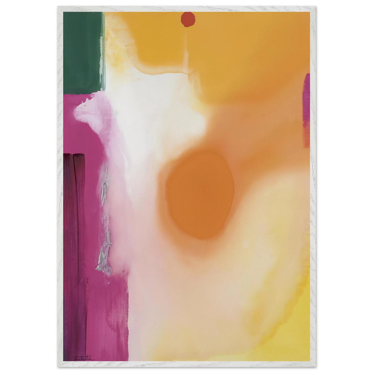 Helen Frankenthaler - Bullseye - 1989 Wall art - 45x60 cm / 18x24 inches - Premium Wooden Framed Poster With Fine Art Paper - Black frame