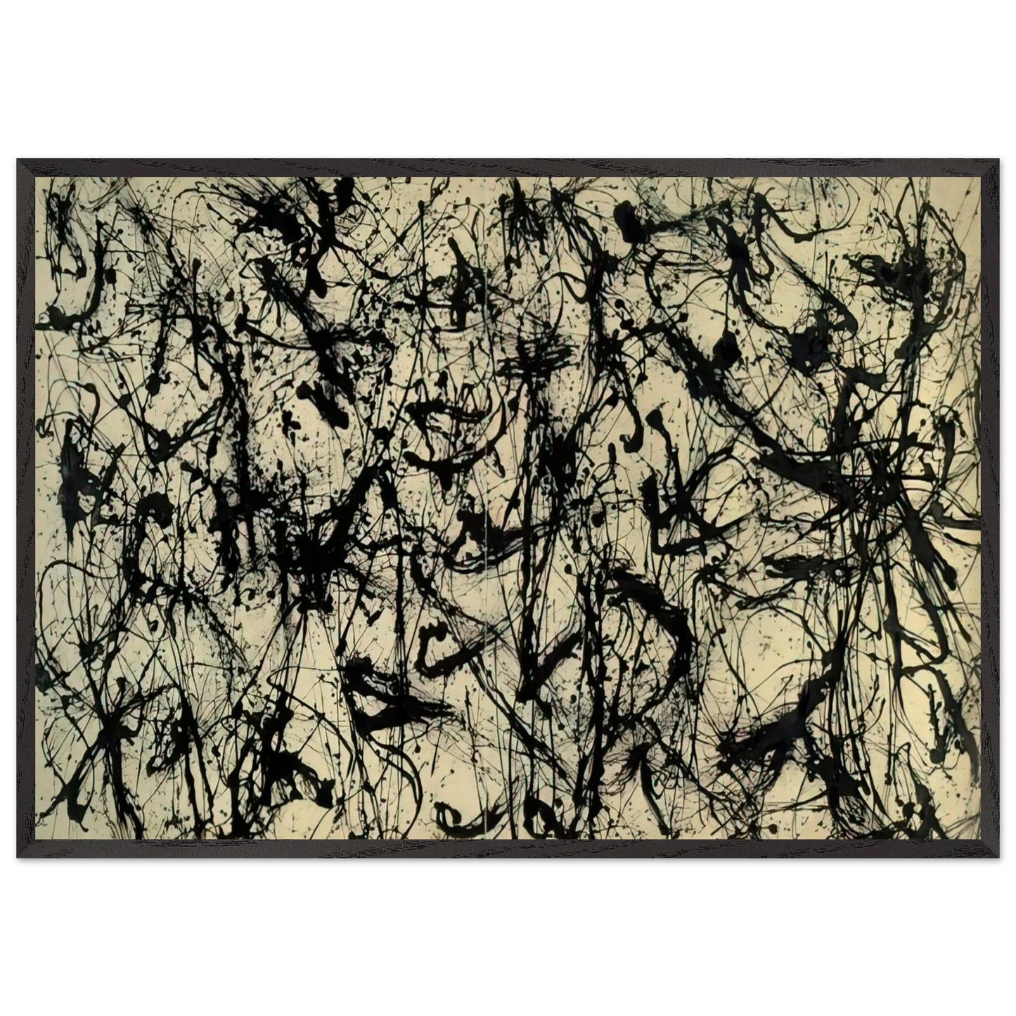 NUMBER 32 1950 - Jackson Pollock Framed Art Print – Black Wooden Frame - Default Title - -Framed Art Print