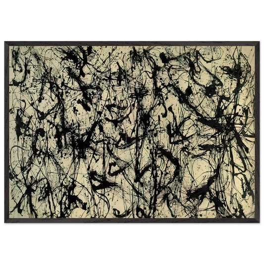 NUMBER 32 1950 - Jackson Pollock Framed Art Print – Black Wooden Frame - Default Title - -Framed Art Print