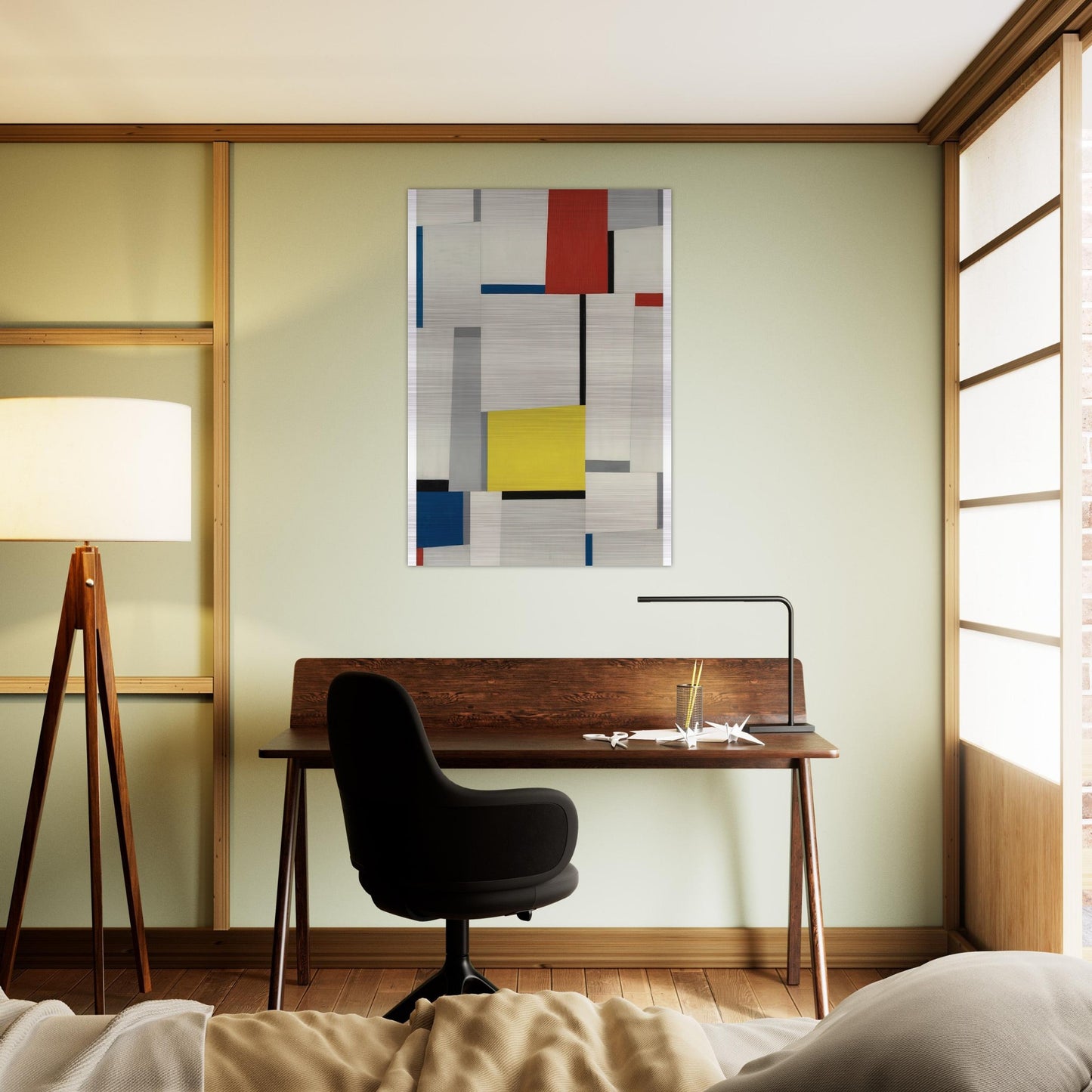 Relational Painting #65 - 1953 - Fritz Glarner Brushed Aluminum Print - 70x100 cm / 28x40 inches | Fritz Glarner Aluminum Print | Fritz Glarner Prints