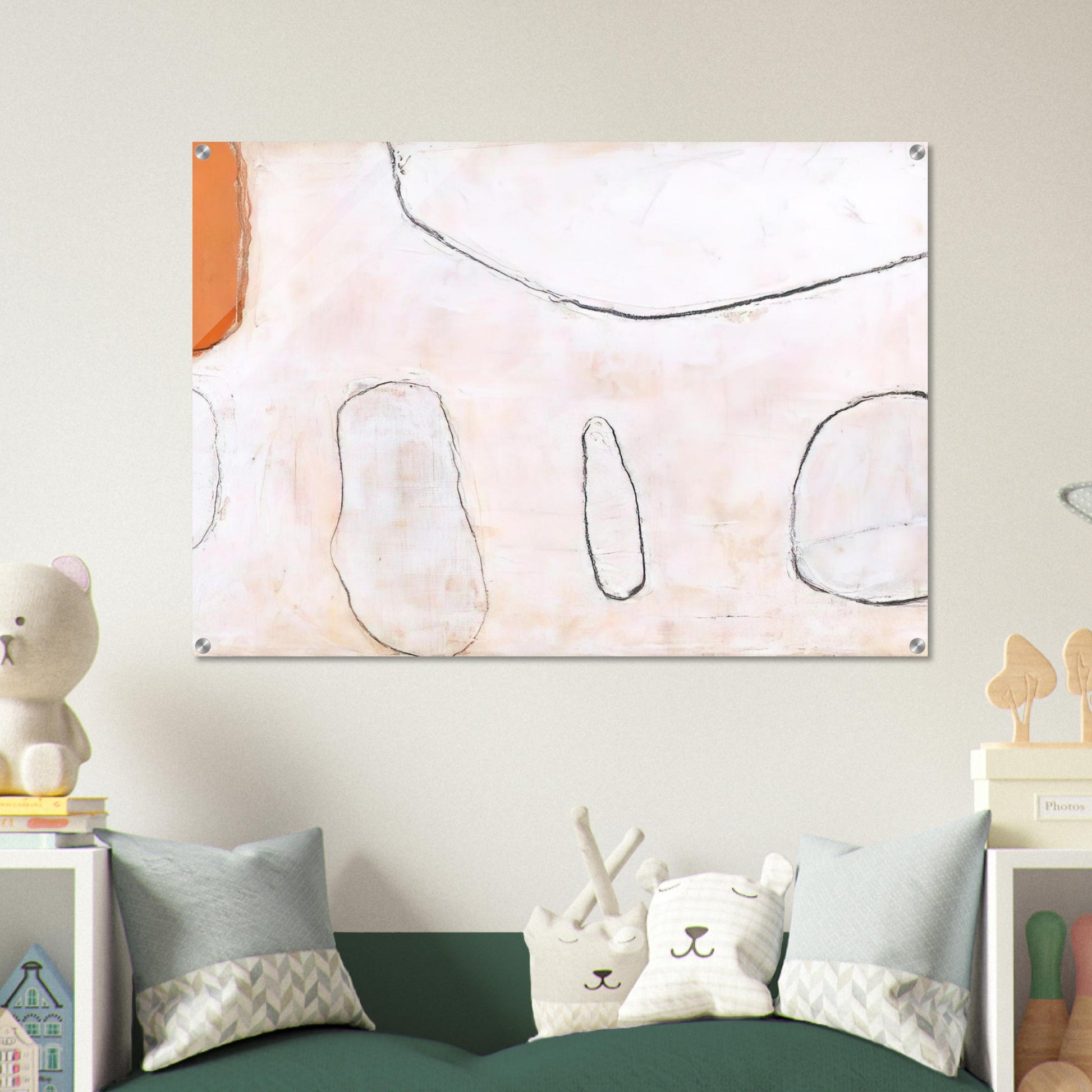 Orange and White - 1962 - William Scott Acrylic Print - 70x100 cm / 28x40″ inches | William Scott Wall Art | William Scott Prints