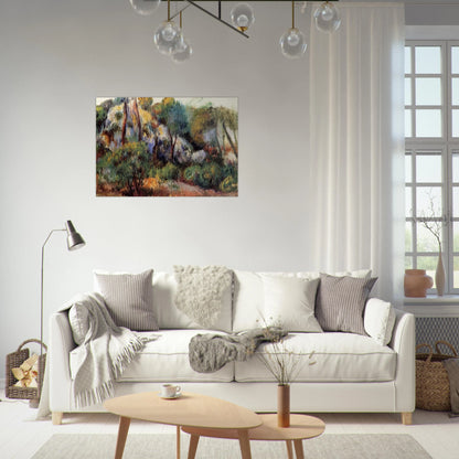 Purple Landscape - Pierre-Auguste Renoir Brushed Aluminum Print - 70x100 cm / 28x40 inches | Pierre-Auguste Renoir Aluminum Print | Pierre-Auguste Renoir Prints