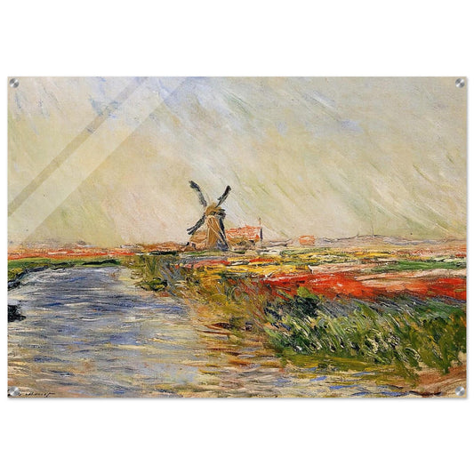 Tulip Field in Holland - claude monet Acrylic Print - 70x100 cm / 28x40″ inches