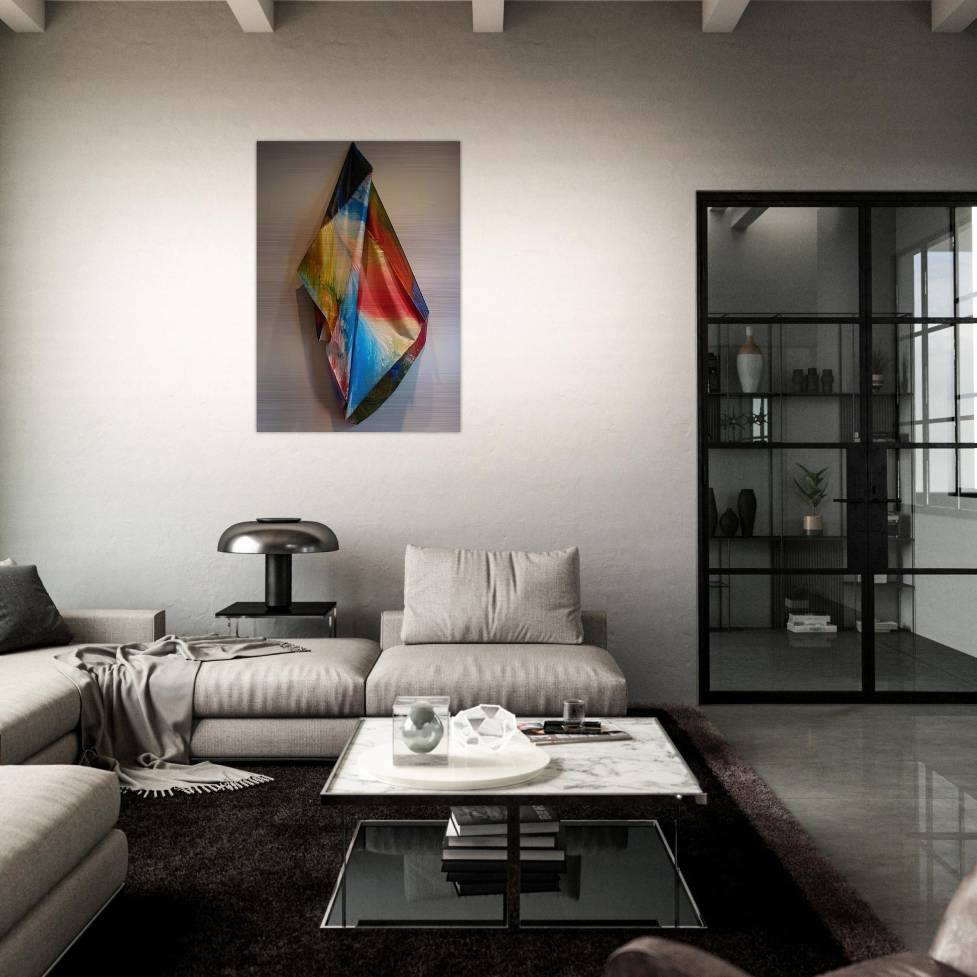 Tempo Series #2 - Sam Gilliam Brushed Aluminum Print - 70x100 cm / 28x40 inches | Sam Gilliam Aluminum Print | Sam Gilliam Prints