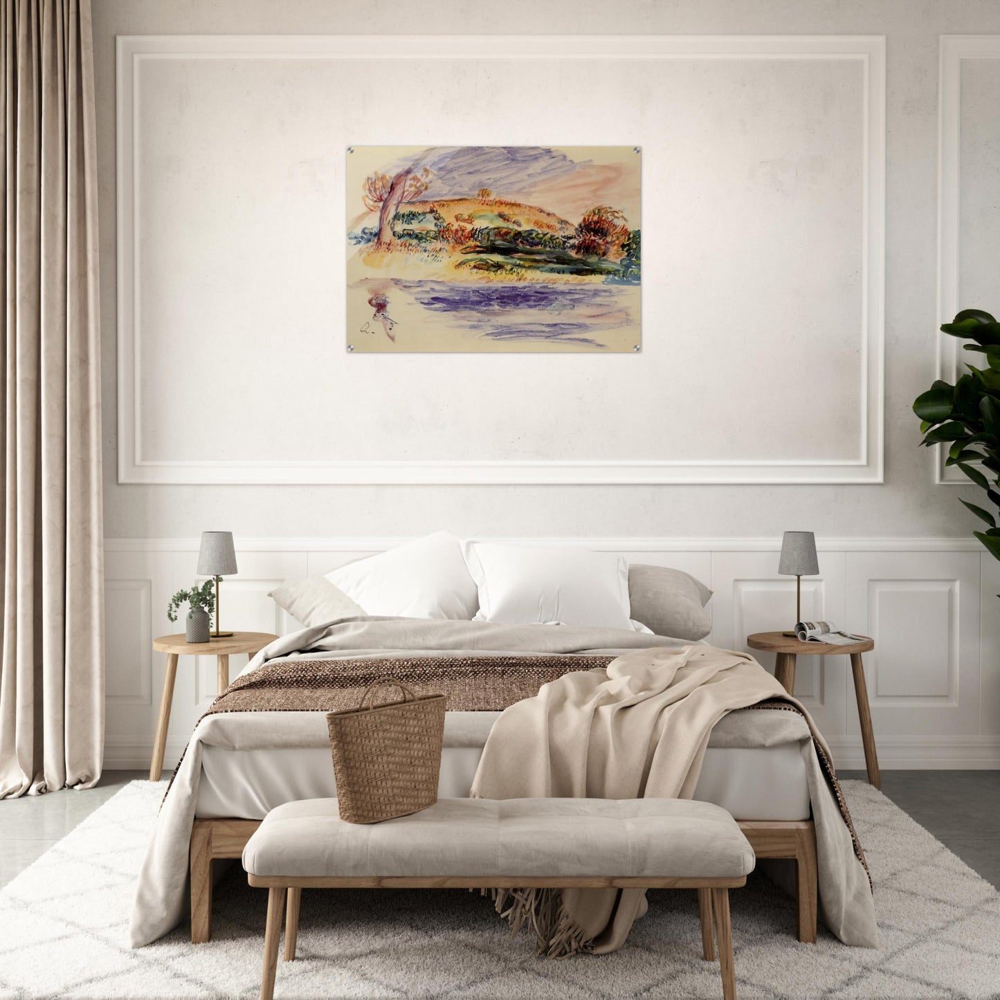 Landscape - Pierre-Auguste Renoir Acrylic Print - 70x100 cm / 28x40″ inches