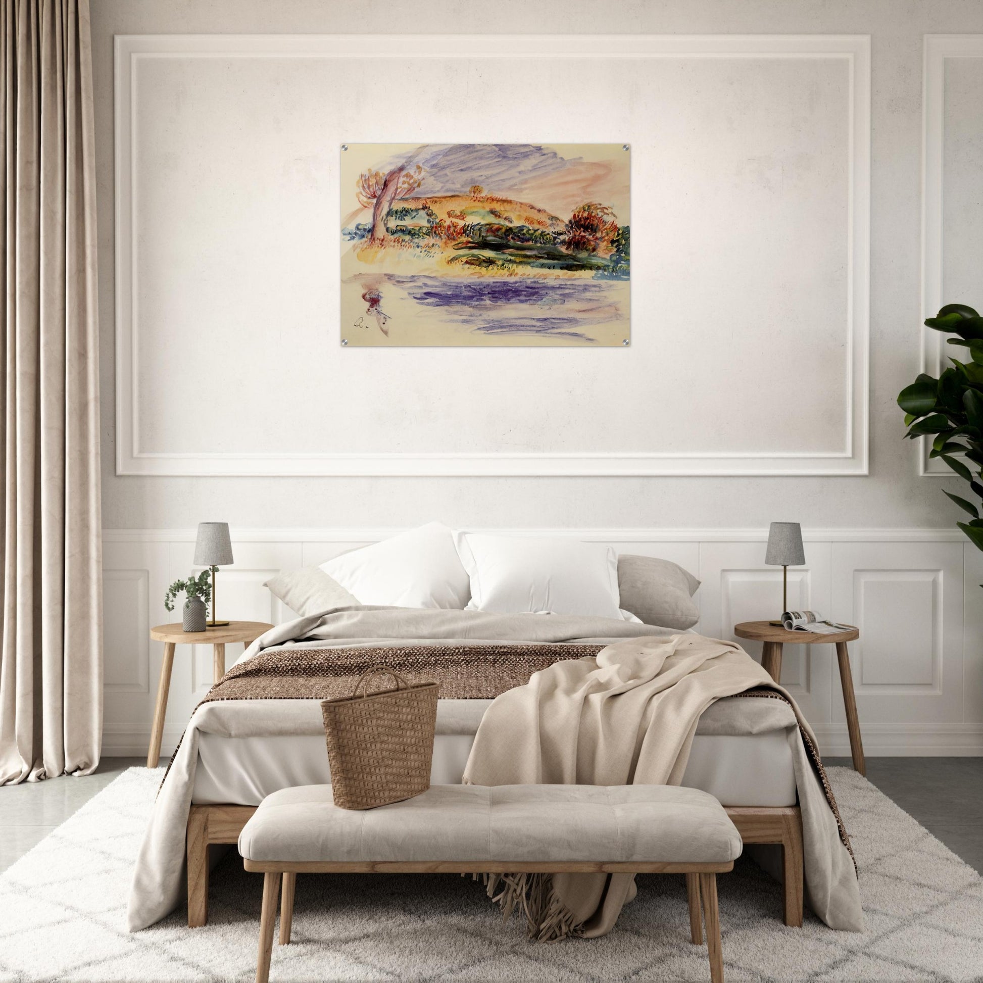 Landscape - Pierre-Auguste Renoir Acrylic Print - 70x100 cm / 28x40″ inches