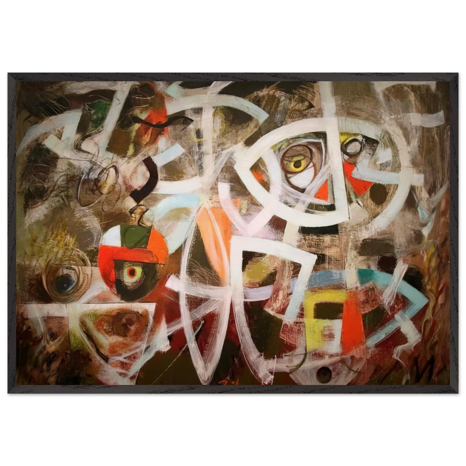 Maneuver for Position - 1947 - Bradley Walker Tomlin Framed Art Print – Black Wooden Frame - Default Title - -Framed Art Print