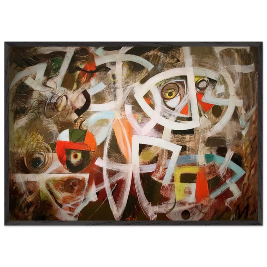 Maneuver for Position - 1947 - Bradley Walker Tomlin Framed Art Print – Black Wooden Frame - Default Title - -Framed Art Print