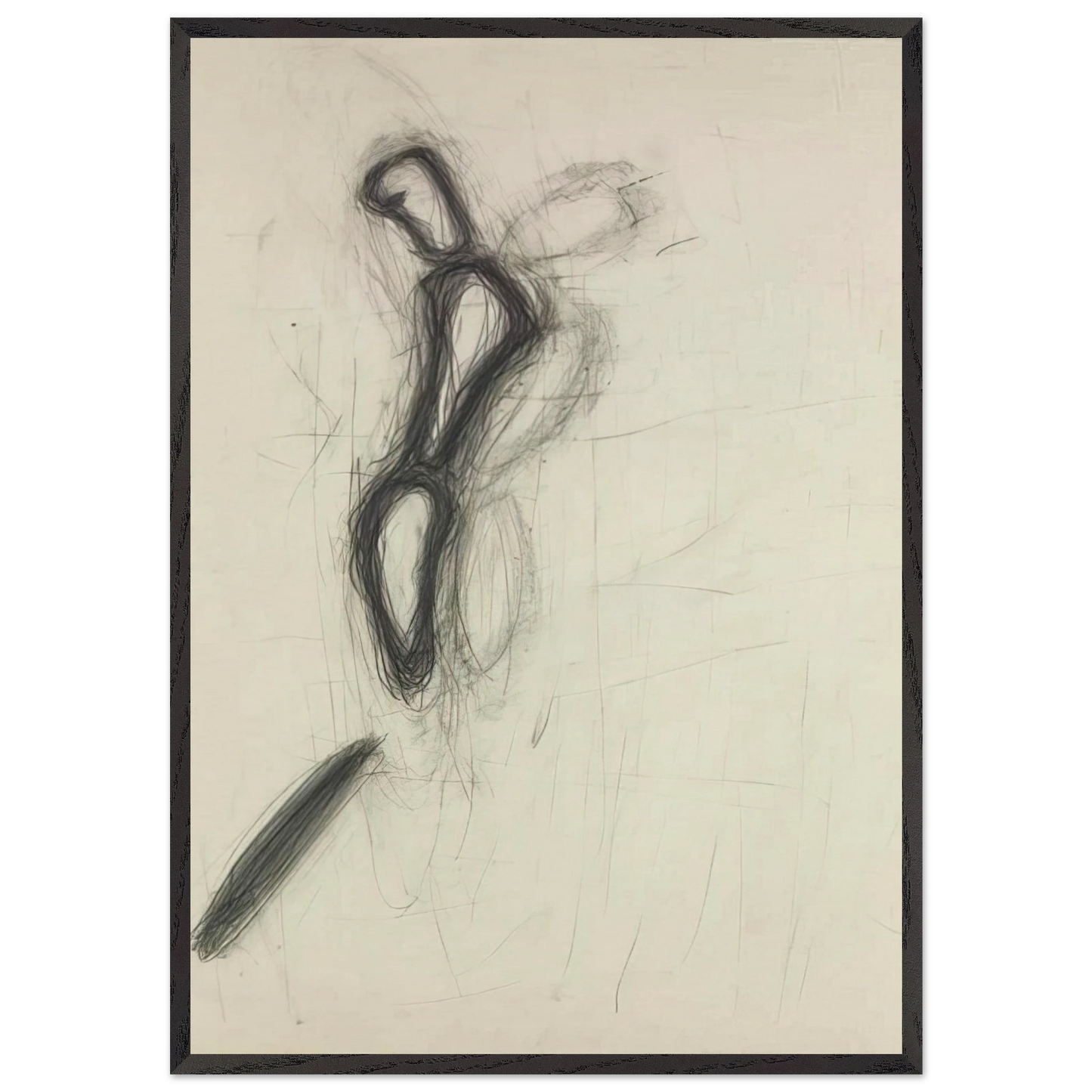 UNTITLED 1982 N2 - Susan Rothenberg Framed Art Print – Black Wooden Frame - Default Title - -Framed Art Print