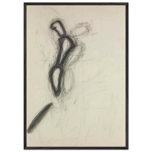 UNTITLED 1982 N2 - Susan Rothenberg Framed Art Print – Black Wooden Frame - Default Title - -Framed Art Print