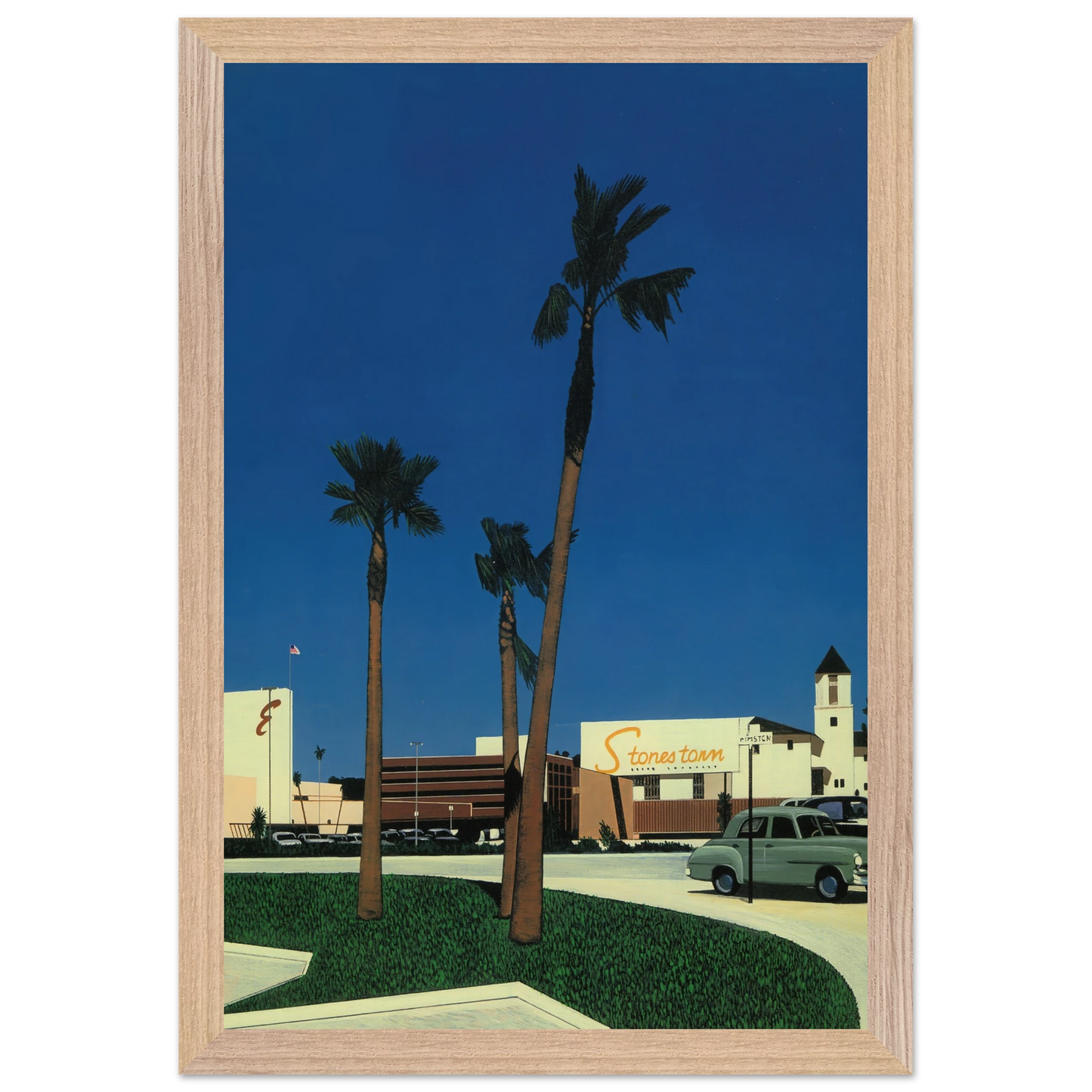 Hiroshi Nagai - In the beginning IV Mall Wall Art - 30x40 cm / 12x16 inches - Premium Wooden Framed Poster With Fine Art Paper - Wood frame