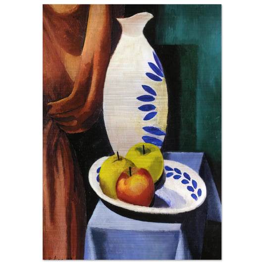 STILL LIFE WITH WHITE PITCHER 1917 - Moise Kisling Brushed Aluminum Print - 70x100 cm / 28x40 inches | Moise Kisling Aluminum Print | Moise Kisling Prints