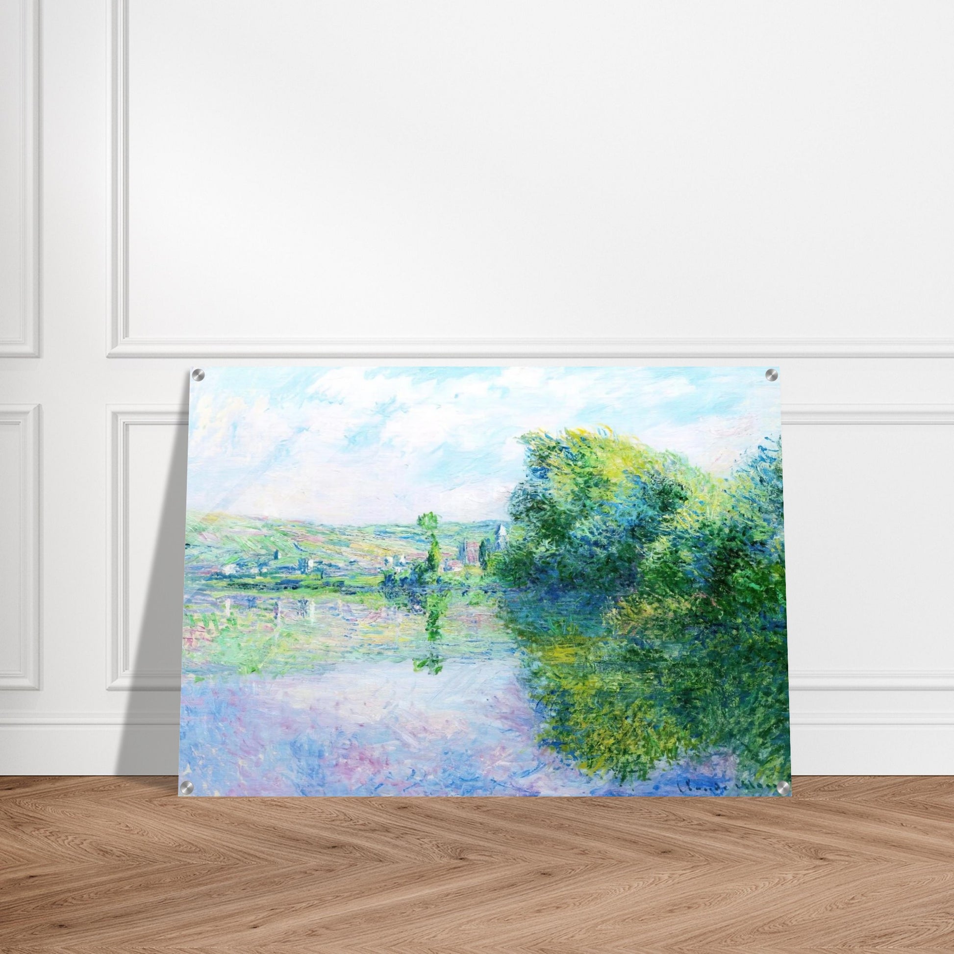 The Siene at Vetheuil - claude monet Acrylic Print - 70x100 cm / 28x40″ inches