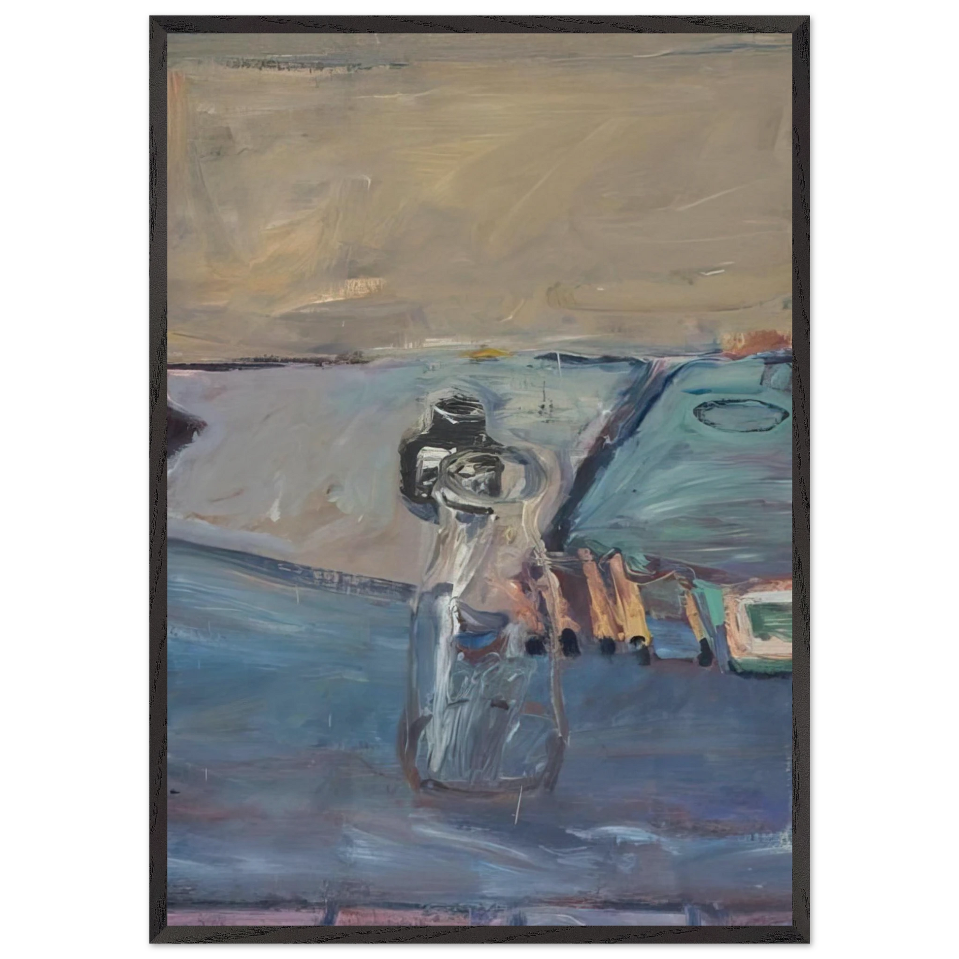 Bottles - Richard Diebenkorn Framed Art Print – Black Wooden Frame - Default Title - -Framed Art Print