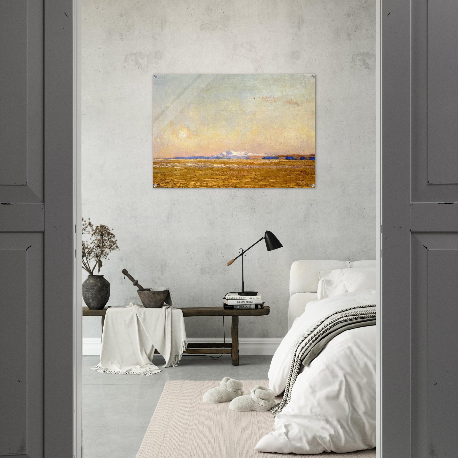 Moonrise at Sunset, Harney Desert - Childe Hassam Acrylic Print - 70x100 cm / 28x40″ inches | Childe Hassam Wall Art | Childe Hassam Prints