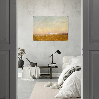 Moonrise at Sunset, Harney Desert - Childe Hassam Acrylic Print - 70x100 cm / 28x40″ inches | Childe Hassam Wall Art | Childe Hassam Prints