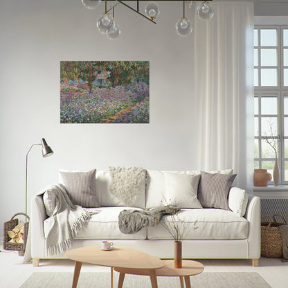 The Artist's Garden at Giverny - claude monet Brushed Aluminum Print - 70x100 cm / 28x40 inches | claude monet Aluminum Print | claude monet Prints