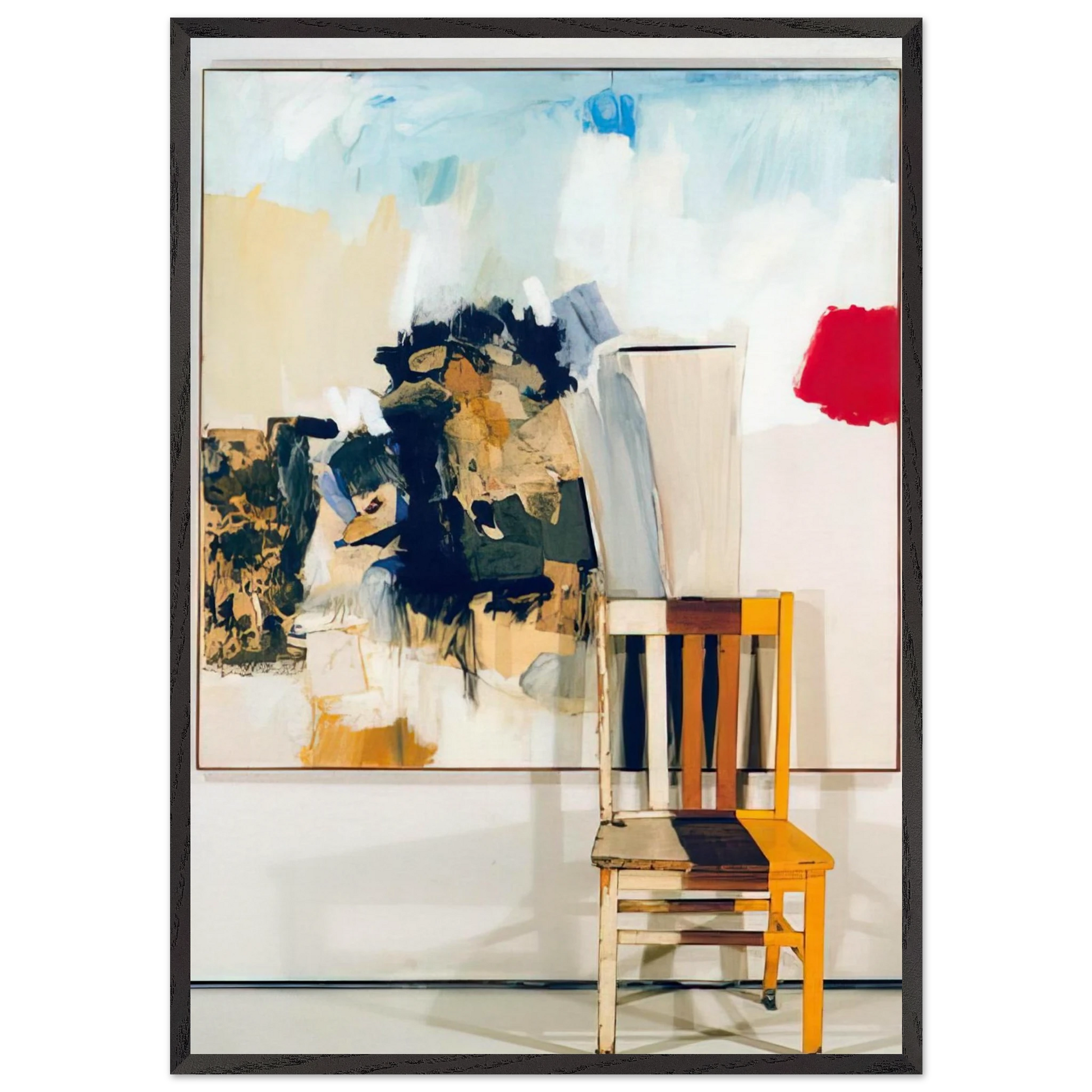 PILGRIM 1960 - Robert Rauschenberg Framed Art Print – Black Wooden Frame - Default Title - -Framed Art Print