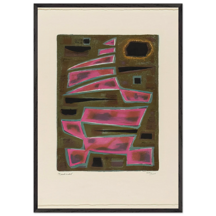 Twilight - 1950 - Alfred Manessier 70x100 cm / 28x40 inches Framed Art Print – Black Wooden Frame