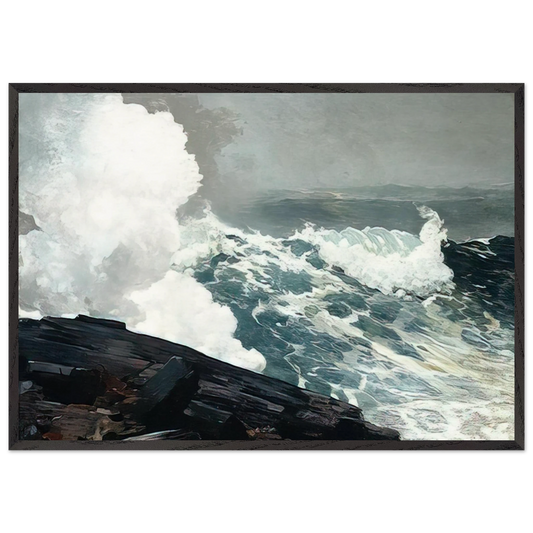 NORTHEASTER - Winslow Homer Framed Art Print – Black Wooden Frame - Default Title - -Framed Art Print