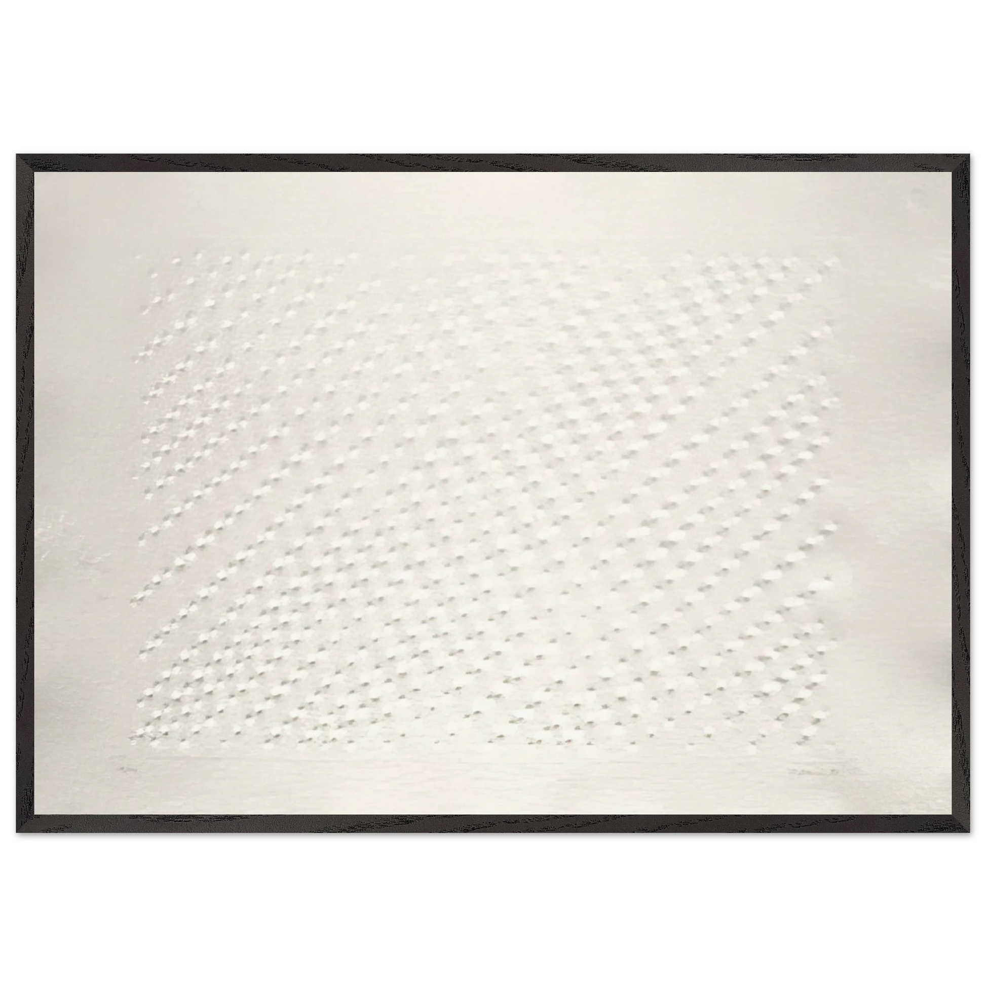 Untitled Hommage a Santomaso - Spatialism - Enrico Castellani Framed Art Print – Black Wooden Frame - Default Title - -Framed Art Print