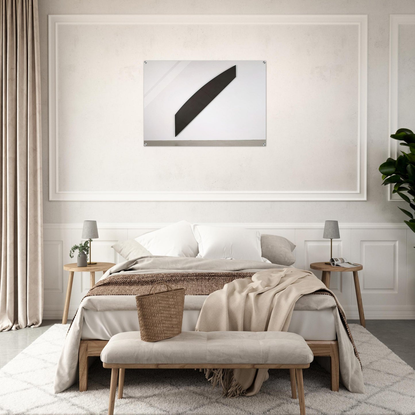 Diagonal with Curve IX - Ellsworth Kelly Acrylic Print - 70x100 cm / 28x40″ inches | Ellsworth Kelly Wall Art | Ellsworth Kelly Prints