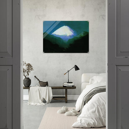 Elbrus. Moonlit Night - Arkhyp Kuindzhi Acrylic Print - 70x100 cm / 28x40″ inches | Arkhyp Kuindzhi Wall Art | Arkhyp Kuindzhi Prints
