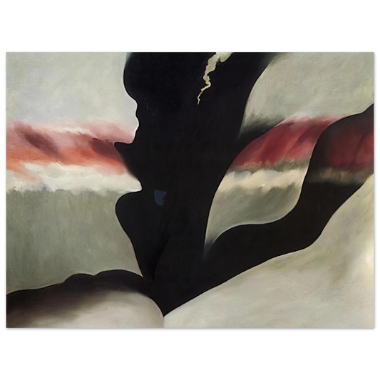 Georgia O'Keeffe - Black Place Green Fine Art Poster - 13x18 cm / 5x7 inches