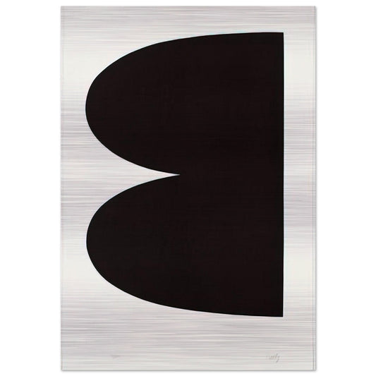Black from Suite of Twenty-Seven Color Lithographs - Ellsworth Kelly Brushed Aluminum Print - 70x100 cm / 28x40 inches | Ellsworth Kelly Aluminum Print | Ellsworth Kelly Prints