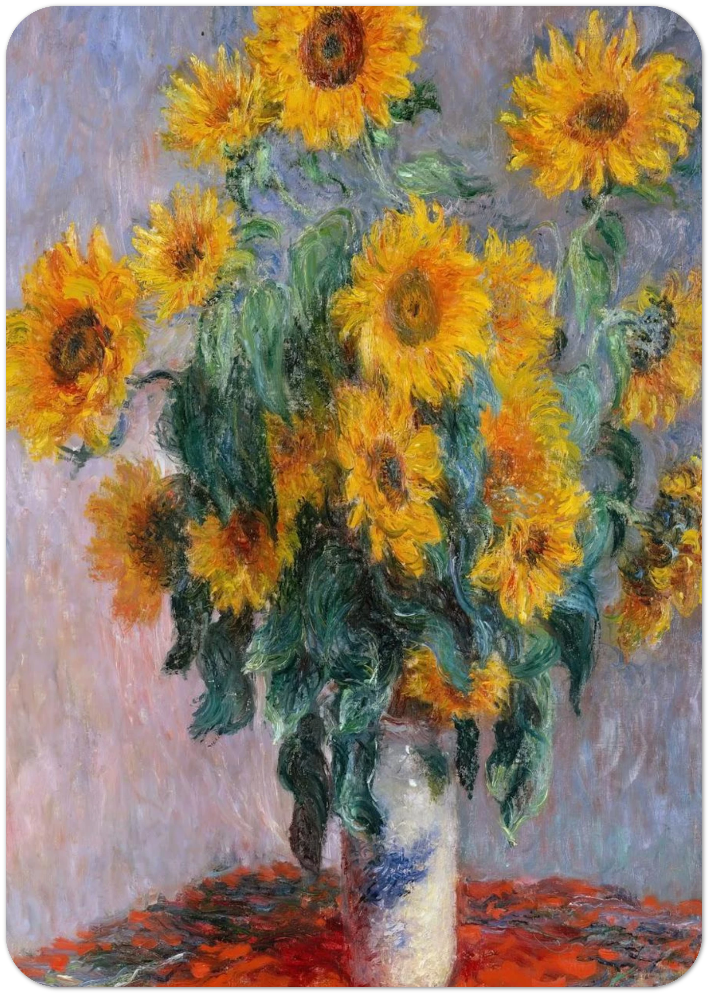 Bouquet of Sunflowers By claude monet Pack of 10 Post Cards | claude monet Post Cards | A6 (10.5 x 14.8 cm) - 4.1 x 5.8 inches