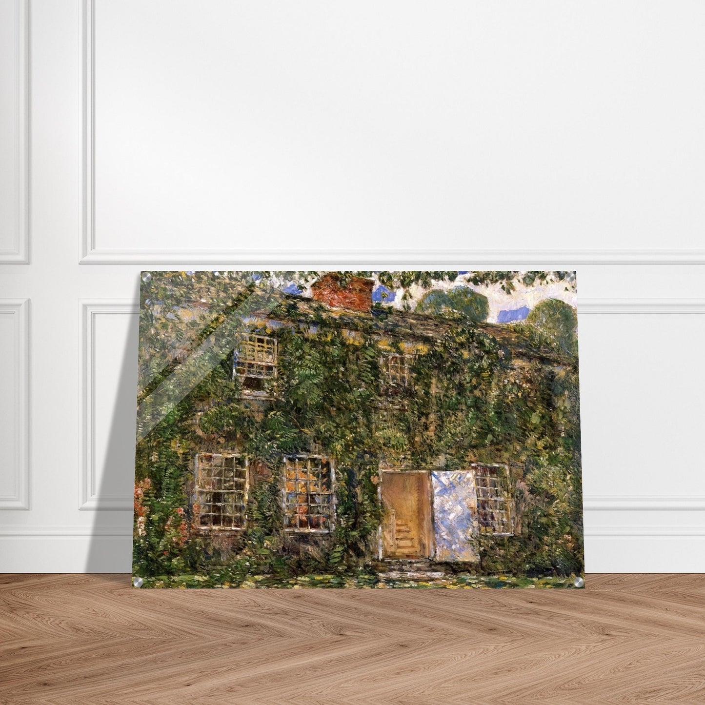 Home Sweet Home Cottage, East Hampton - Childe Hassam Acrylic Print - 70x100 cm / 28x40″ inches
