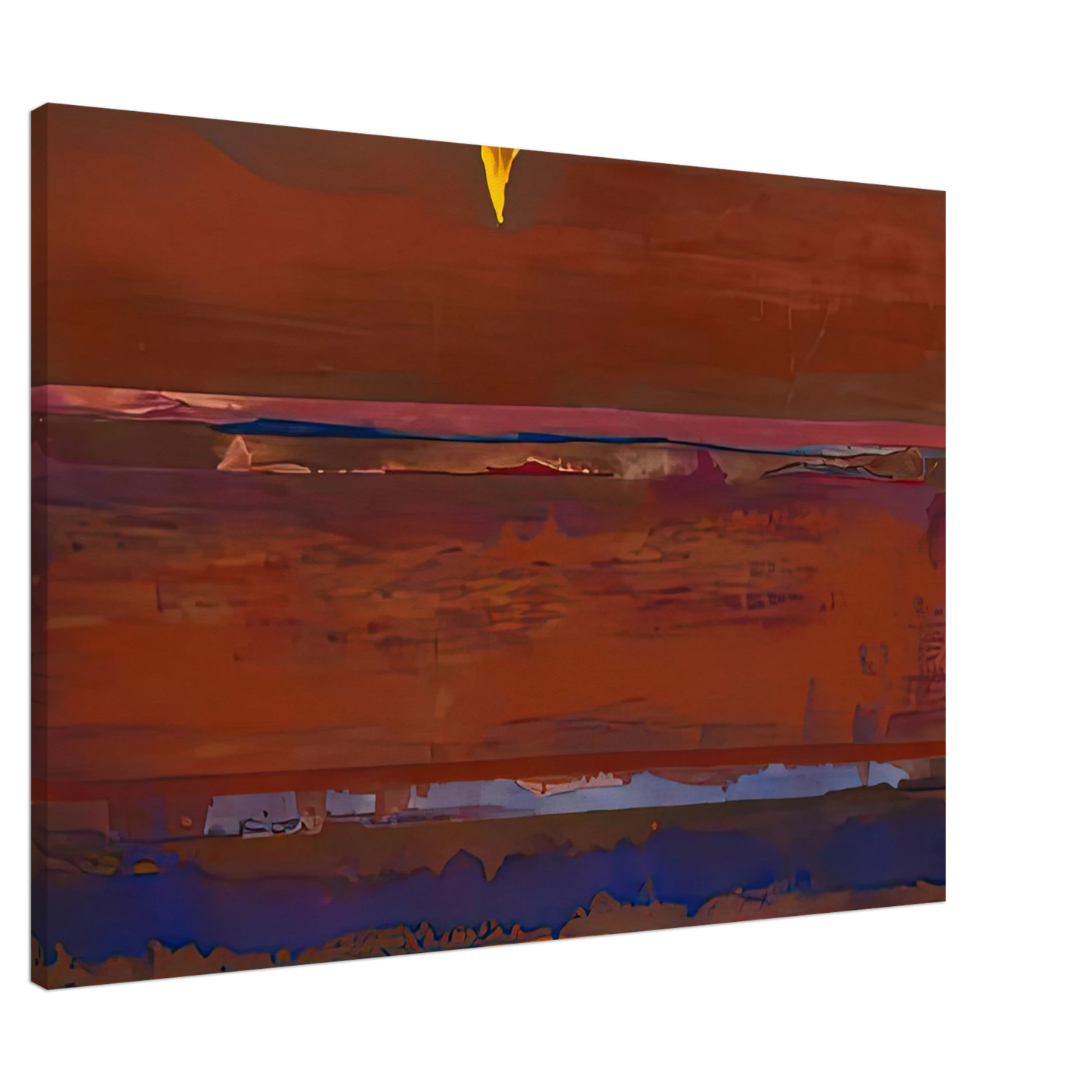 Helen Frankenthaler - Desert Pulse, 1991- Wall Art - 60x80 cm / 24x32 inches - Premium Wooden Framed Poster With Fine Art Paper - Black frame