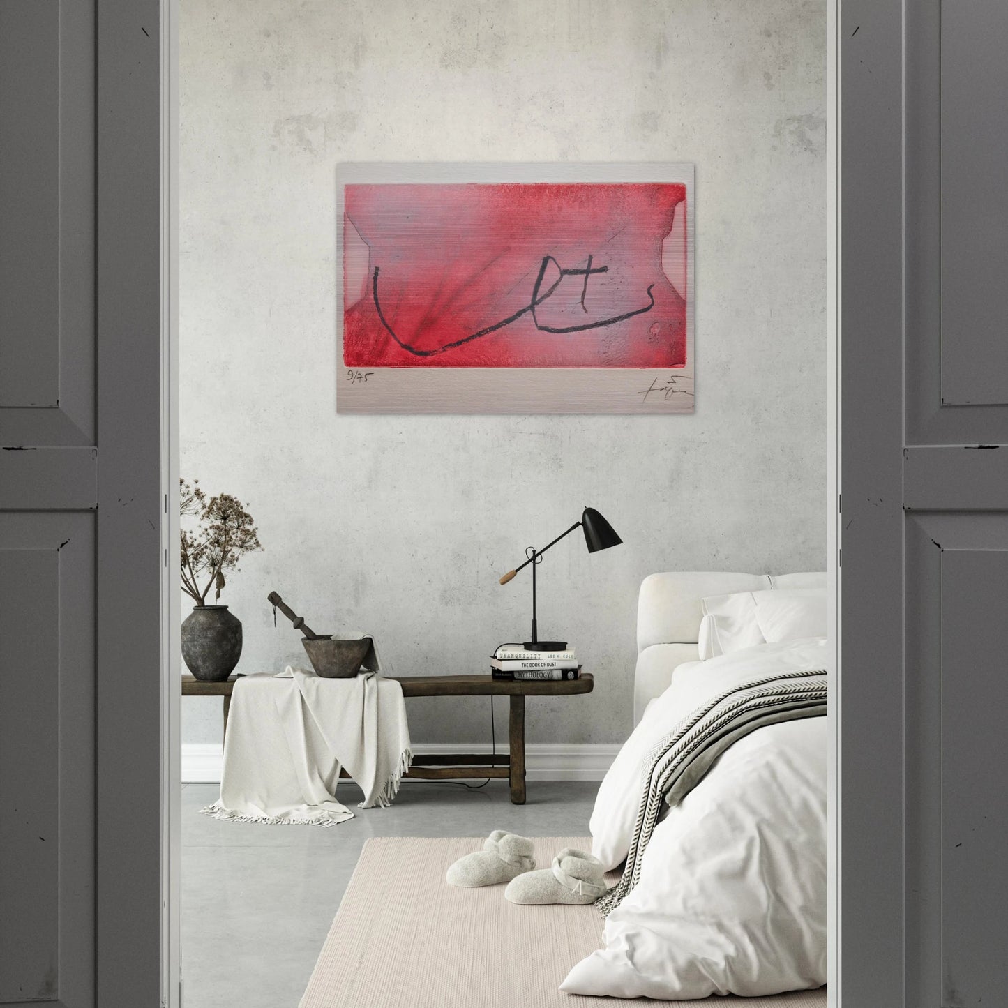 SEINS 1984 - Antoni Tapies Brushed Aluminum Print - 70x100 cm / 28x40 inches | Antoni Tapies Aluminum Print | Antoni Tapies Prints