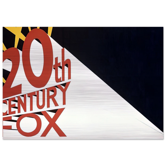 LARGE TRADEMARK WITH EIGHT SPOTLIGHTS 1962 - Edward Ruscha Brushed Aluminum Print - 70x100 cm / 28x40 inches | Edward Ruscha Aluminum Print | Edward Ruscha Prints