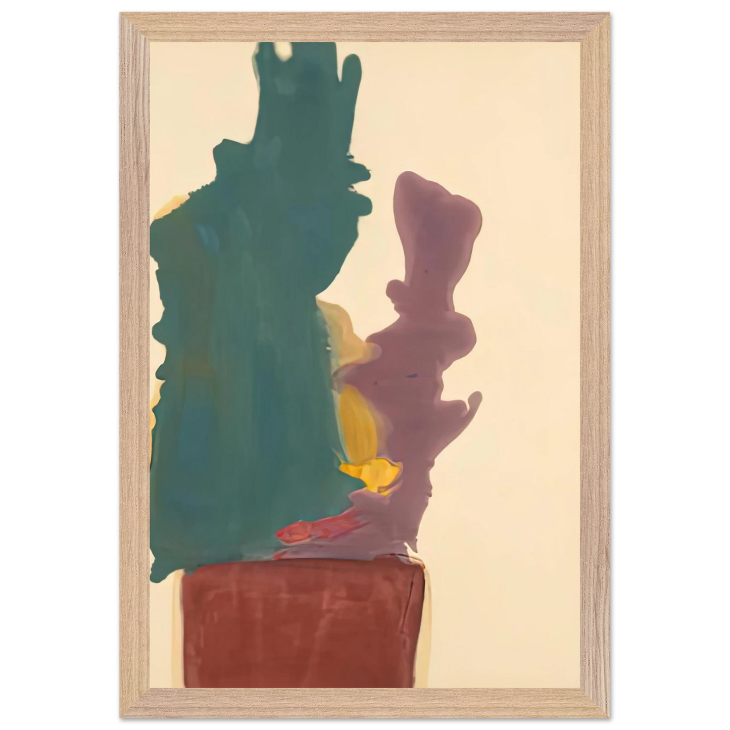 Helen Frankenthaler - Evil Spirit, 1963- Wall Art - 60x80 cm / 24x32 inches - Premium Wooden Framed Poster With Fine Art Paper - Wood frame