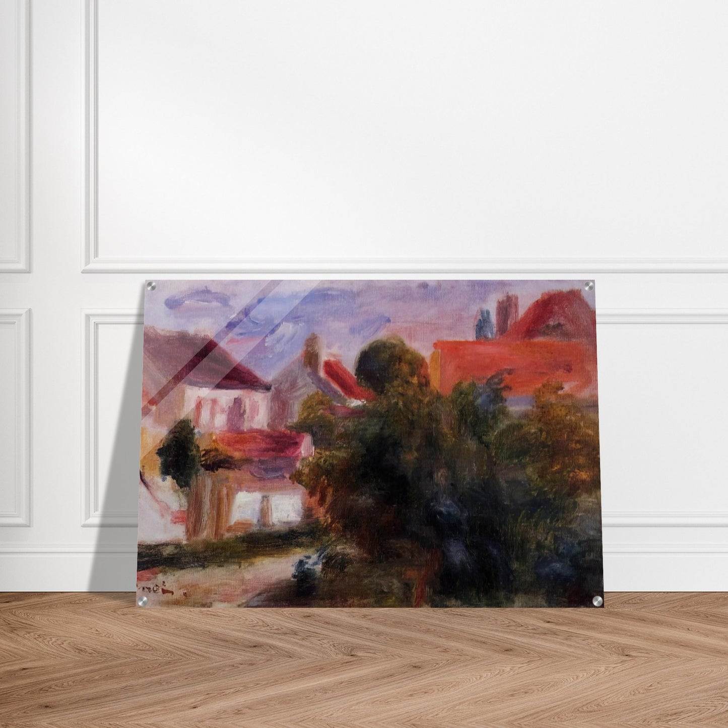 Street in Essoyes - Pierre-Auguste Renoir Acrylic Print - 70x100 cm / 28x40″ inches