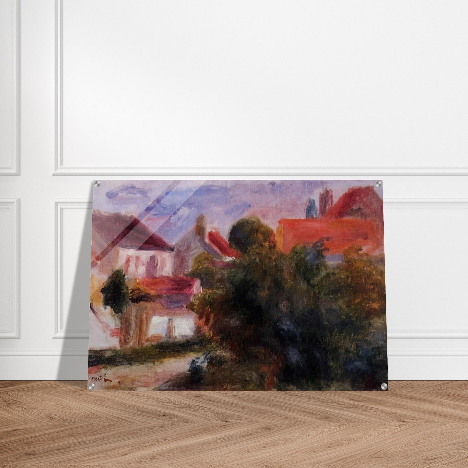 Street in Essoyes - Pierre-Auguste Renoir Acrylic Print - 70x100 cm / 28x40″ inches
