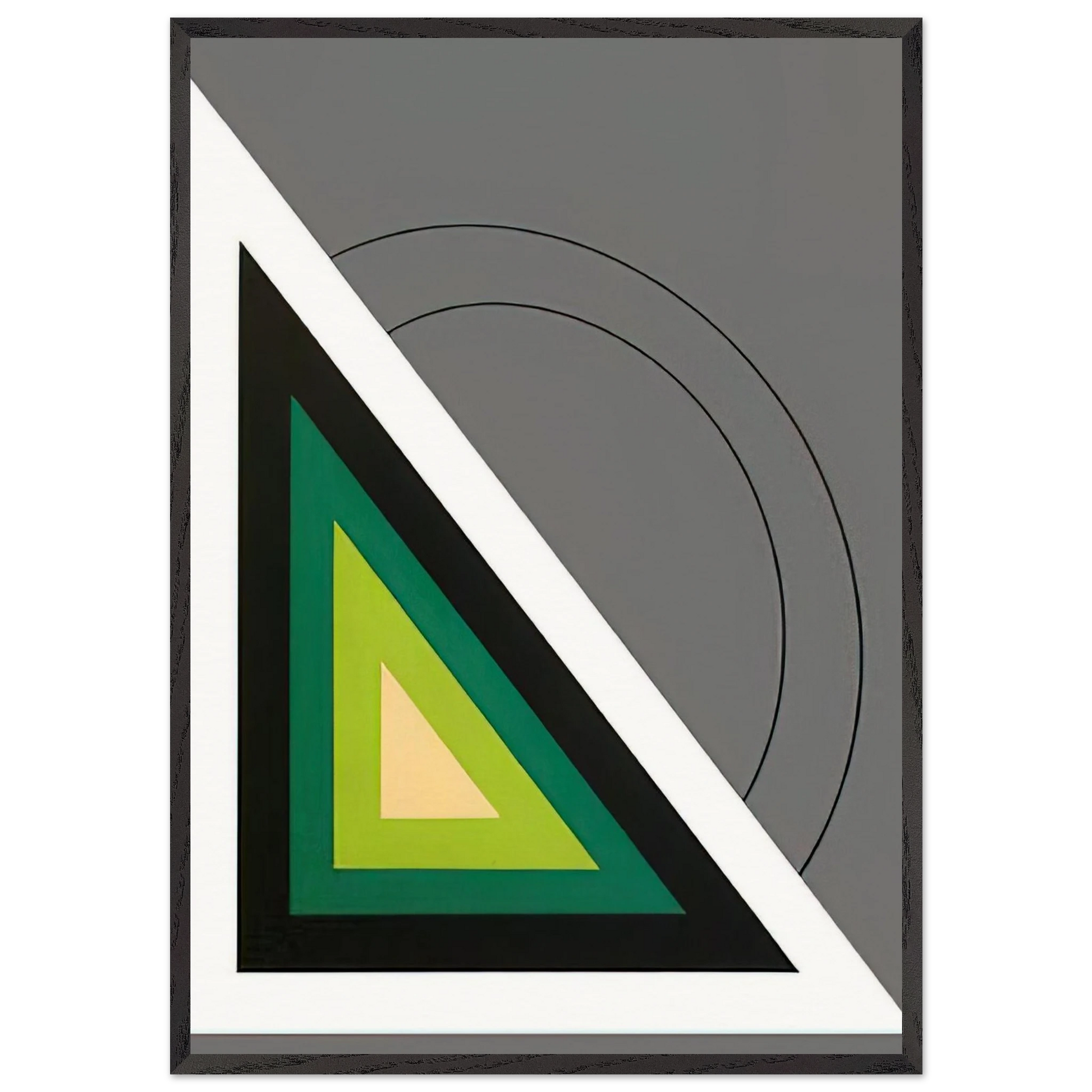 Untitled - Concretism N3 - Carmelo Arden Quin Framed Art Print – Black Wooden Frame - Default Title - -Framed Art Print