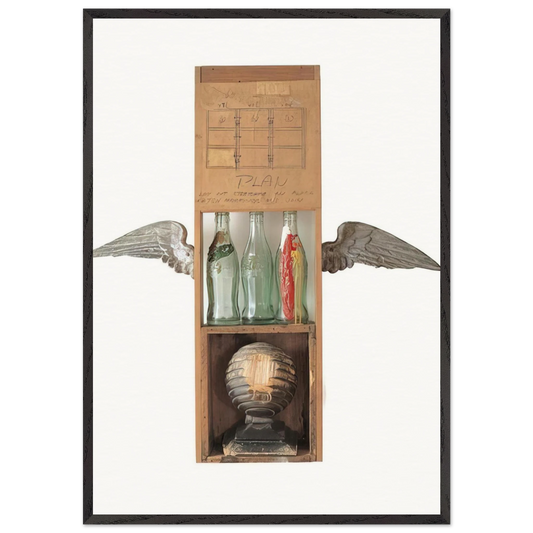 COCA COLA PLAN 1958 - Robert Rauschenberg Framed Art Print – Black Wooden Frame - Default Title - -Framed Art Print