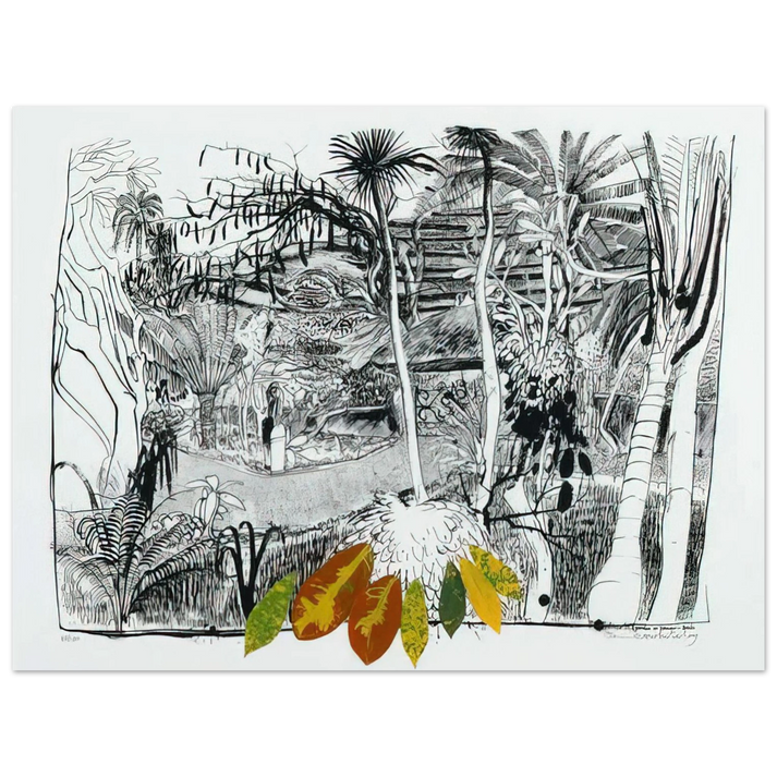 Brett Whiteley - The Garden in Sanur - Bali - 1980  75x100 cm / 30x40inches Fine Art Poster