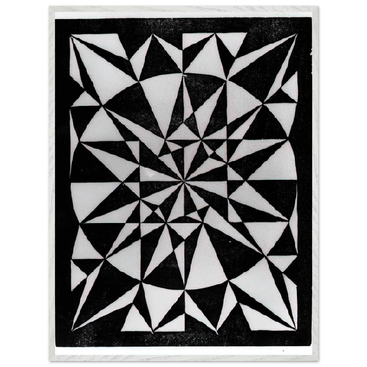 MC Escher - FLOR DE PASCUA BEAUTIFUL Wall Art - 30x40 cm / 12x16 inches - Premium Wooden Framed Poster With Fine Art Paper - Wood frame